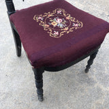 Antique Hand Embroidered Chair** - FREE SHIPPING!