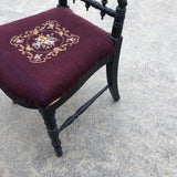 Antique Hand Embroidered Chair** - FREE SHIPPING!