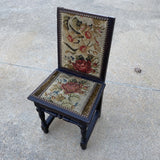 Antique Needlepoint Wooden Chair - FREE SHIPPING!