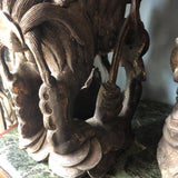 Antique Wooden Foo Dogs - a Pair - FREE SHIPPING!