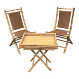 Bamboo Tray Stand and Matching Chairs - FREE SHIPPING!