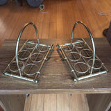 Brass Bamboo Cupholders for Bar Cart - a Pair - FREE SHIPPING!