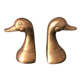 Brass Geese Bookends - a Pair - FREE SHIPPING!