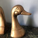 Brass Geese Bookends - a Pair - FREE SHIPPING!