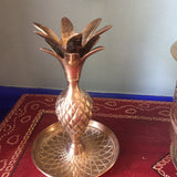 Brass Pineapple Trio of Planter and Candleholders - Set of 3 - FREE SHIPPING!