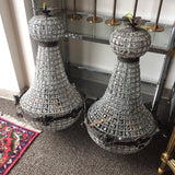 Bronze Colored Empire Chandeliers - A Pair - FREE SHIPPING!