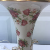 Mario Buatta Style Chintz Rose Table Lamp - FREE SHIPPING!