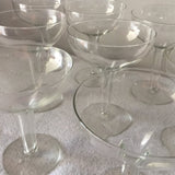 Contemporary Hollow Champagne Glasses - Set of 9