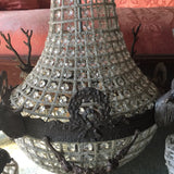 Dark Bronze Deer Stag Chandeliers - a Pair