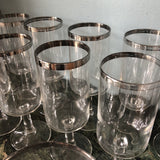 Dorothy Thorpe Silver Lined Champagne Glasses - Set of 16 - FREE SHIPPING!