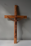 Wooden Hand Turned Jesus on the Cross - FREE SHIPPING!
