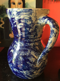 Americana Ceramic Blue and White Pitcher - FREE SHIPPING!