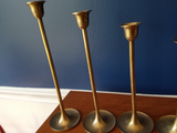 Vintage Brass Candlesticks - Set of 5 - FREE SHIPPING!