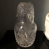 1970s Vintage Crystal Water Decanter and Matching Cup - 2 Pieces - FREE SHIPPING!