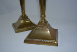 Brass Candlestick Holders - a Pair - FREE SHIPPING!