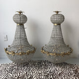 Empire Gold Cherub Large Chandeliers - a Pair - FREE SHIPPING!