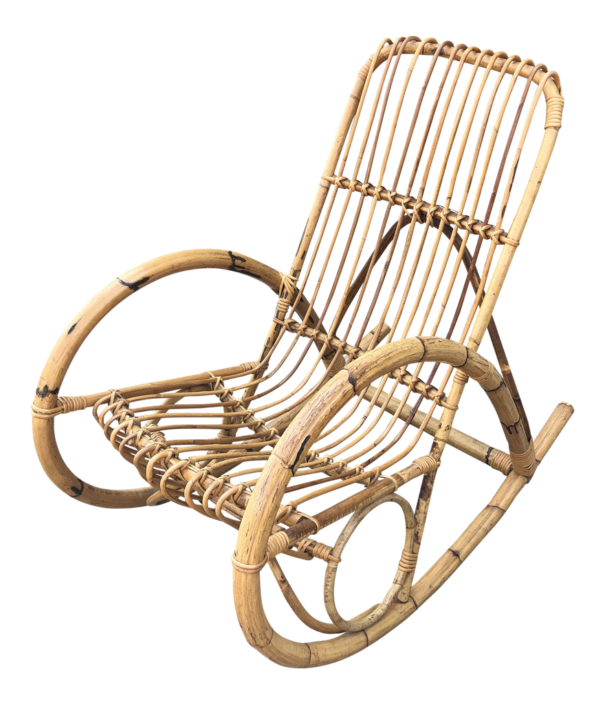 Franco Albini Bamboo Rocking Chair** - FREE SHIPPING! – Fig House Vintage