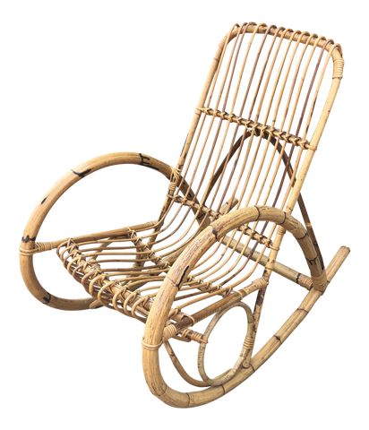Franco Albini Bamboo Rocking Chair – Fig House Vintage Franco Albini Bamboo Rocking Chair – Fig House Vintage
