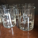 G Monogrammed Rock Glasses - Set of 6 - FREE SHIPPING!