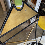 Geometric Handmade Artisan Gilded Ebonized Chair