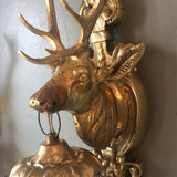 Gilded Deer Wall Sconces** - a Pair - FREE SHIPPING!