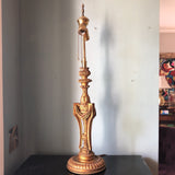 Gilded Neoclassical Wooden Antique Table Lamp - FREE SHIPPING!