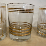 Hold. Gold Mid Century Lowball Glasses - Set of 4 - FREE SHIPPING!