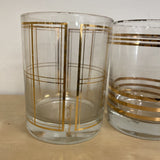 Hold. Gold Mid Century Lowball Glasses - Set of 4 - FREE SHIPPING!