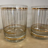 Hold. Gold Mid Century Lowball Glasses - Set of 4 - FREE SHIPPING!