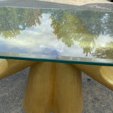 Guayasamin-Style Gold Open Hands Coffee Table