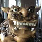 Hand Carved Foo Dog Figurines - a Pair - FREE SHIPPING!