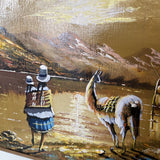 Hand Painted Llama Paintings - a Pair - FREE SHIPPING!
