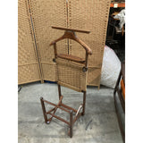 Mid-Century Italian Style Collapsible Valet With Rush Seating