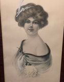 19th Century Victorian Woman Original Sketch