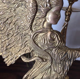 Pair of Angel Vintage Candleholders Brass