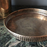 1970s Brass Eternity Vase and Serving Tray** - a Pair - FREE SHIPPING!
