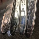 1970s Silver Flatware Set With Monogramed 'H'