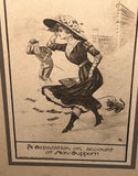 Print From Political Cartoonist of Early 20th Century ew Gustin