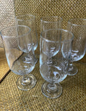 Vintage Stemmed Beer Glasses- Set of 5