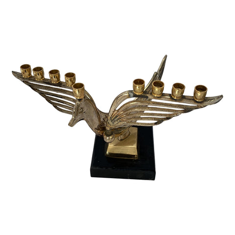 1970s Gold Petite Bird Candle Holder