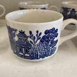 1970s English Chinoiserie Tea Cups - Set of 9 - FREE SHIPPING!