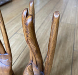Handcarved Wooden Hands (Left and Right) - a Pair