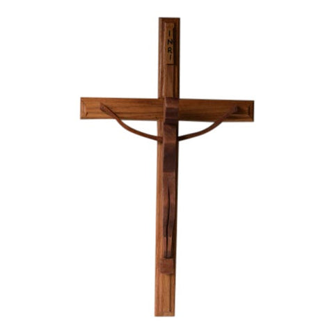 Wooden Hand Turned Jesus on the Cross - FREE SHIPPING!
