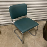 Blue Thonet Cantilevered Chrome Chair With Tag