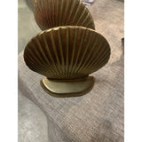 1970s Brass Seashell Bookends - a Pair