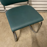 Blue Thonet Cantilevered Chrome Chair With Tag