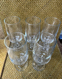 Vintage Stemmed Beer Glasses- Set of 5