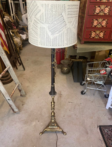 Vintage Clarinet Lamp