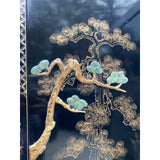 1960s Chinoiserie Mother of Pearl Hand Painted Screen