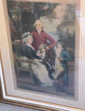 Signed Litho Painting of Family